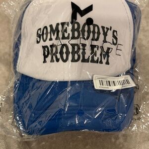 Blue and White Somebody's Problem Cap